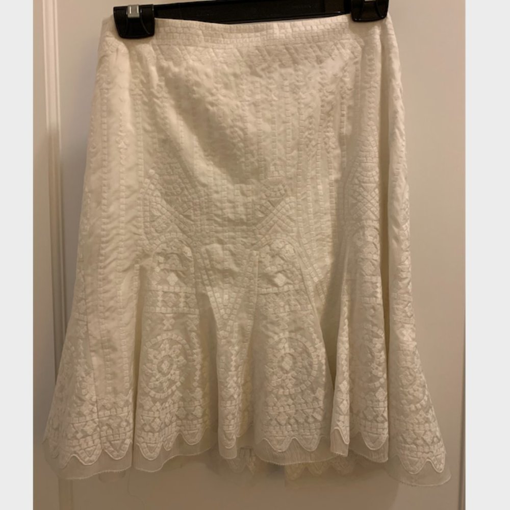 Beautiful white embroidered skirt